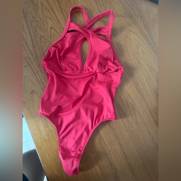 Red Brazilian bodysuit for workouts or styling one size fits all - Picture 1 of 2